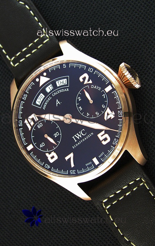 IWC Big Pilot Annual Calender Antoine de Saint Exup&eacute;ry Brown Dial IW502706 1:1 Mirror Replica