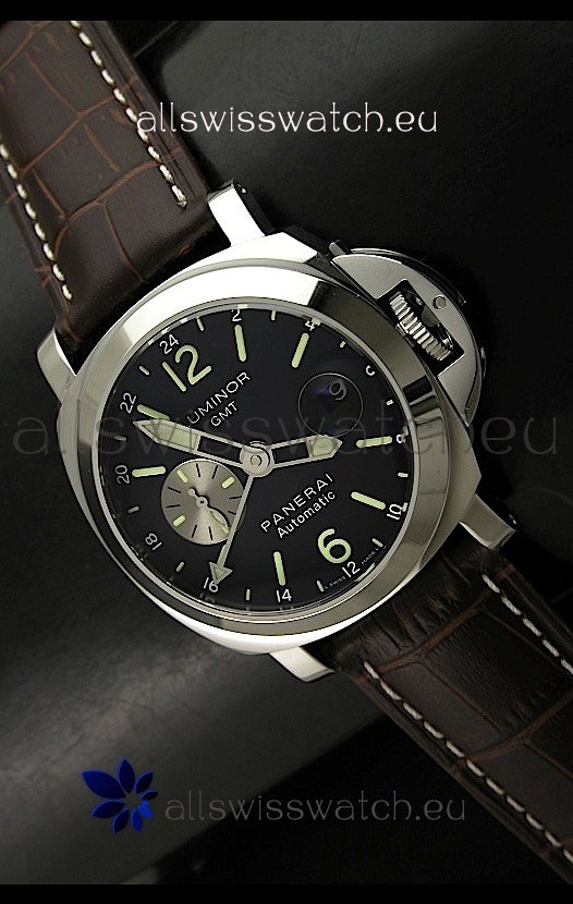 Panerai&nbsp;Luminor GMT Swiss Watch in Steel - 1:1 Mirror Replica PAM00161