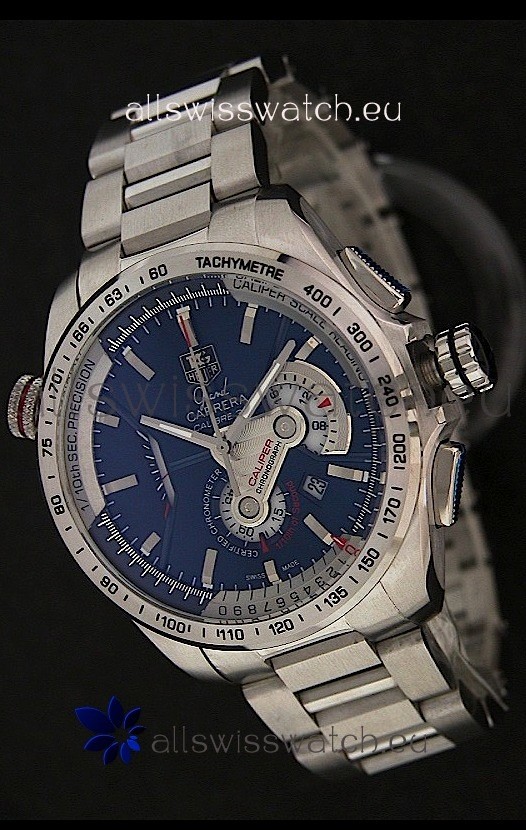Tag Heuer Grand Carrera Calibre 36&nbsp; Swiss Chronograph Watch in Blue Dial