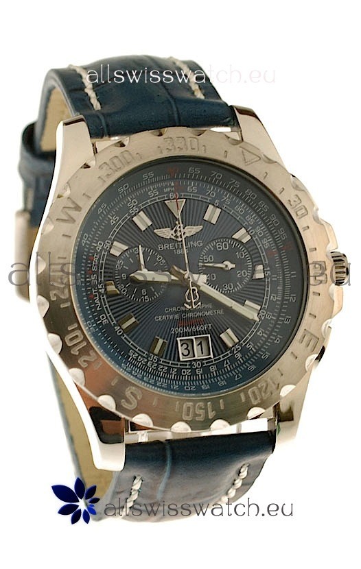 Breitling Chronograph Chronometre&nbsp;Japanese Replica Watch in Blue