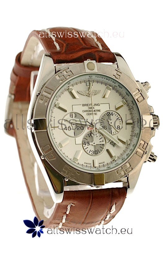 Breitling Chronograph Chronometre&nbsp;Japanese Replica Watch in Brown Strap