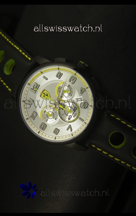 Scuderia Ferrari Heritage SF107 Chronograph Watch in Black Steel